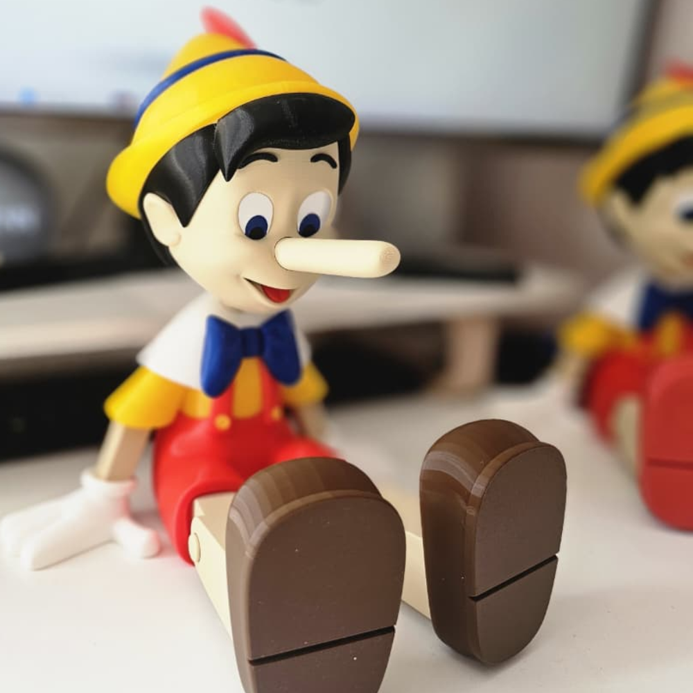 Figura de Pinocho en PLA de 38 cm | Estatua de Colección | Decoración Premium para Hogar y Coleccionistas
