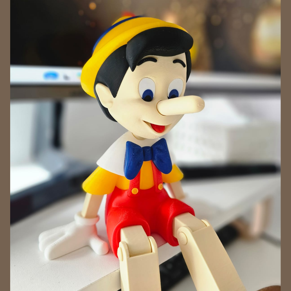Figura de Pinocho en PLA de 38 cm | Estatua de Colección | Decoración Premium para Hogar y Coleccionistas