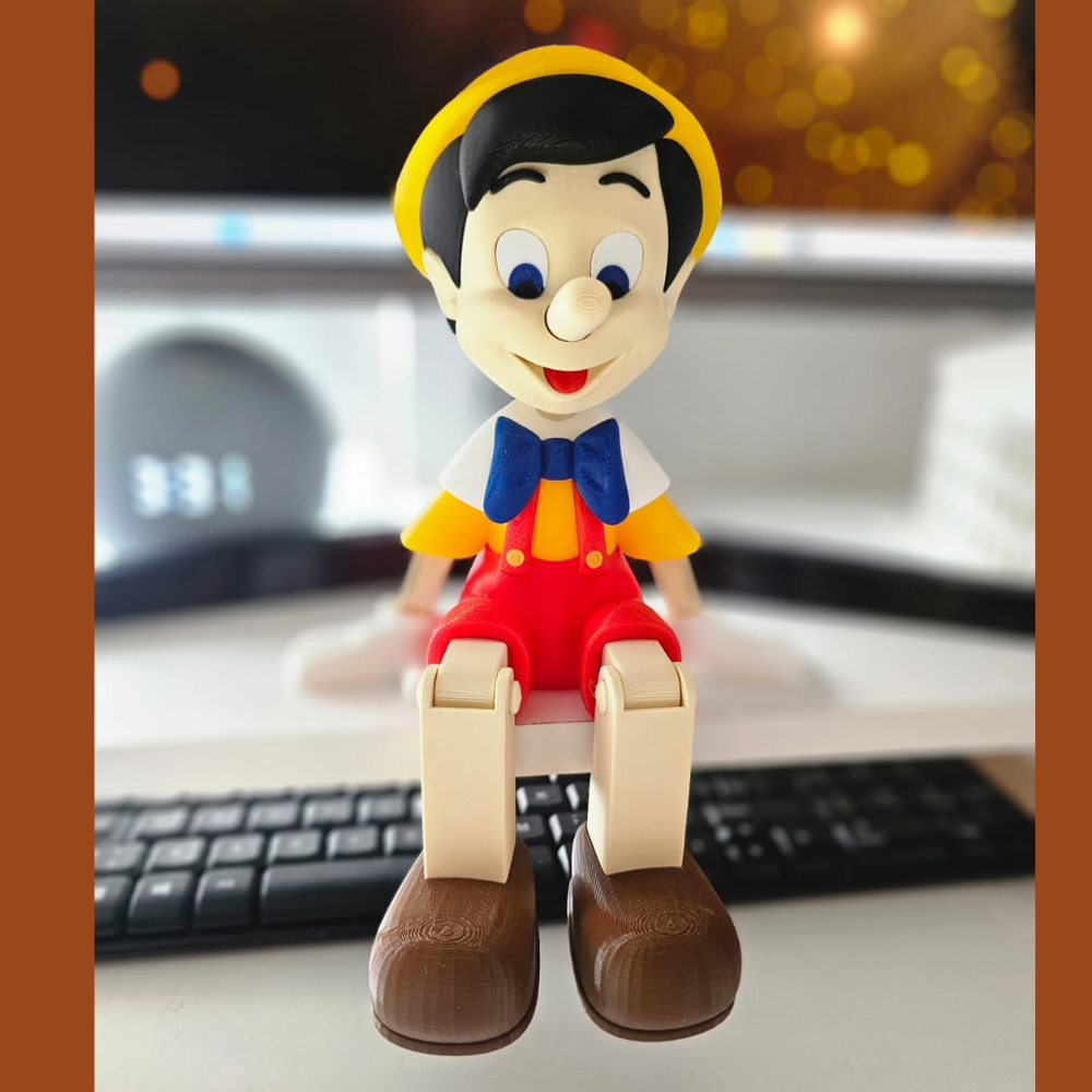 Figura de Pinocho en PLA de 38 cm | Estatua de Colección | Decoración Premium para Hogar y Coleccionistas