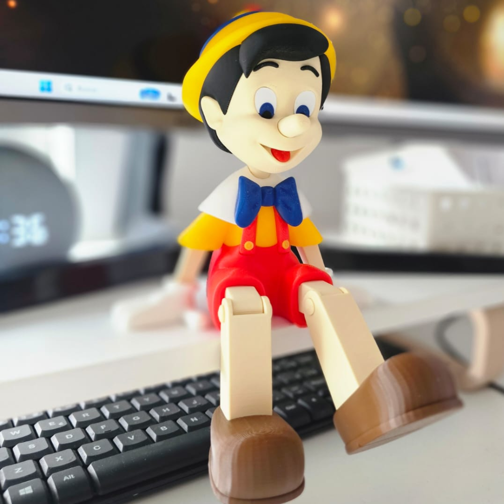 Figura de Pinocho en PLA de 38 cm | Estatua de Colección | Decoración Premium para Hogar y Coleccionistas